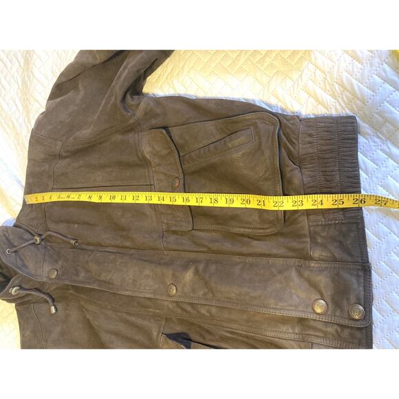 EXCELLED Leather Jacket Size Large Vintage Cowhide Soft Supple Bomber Flight - Picture 12 of 16